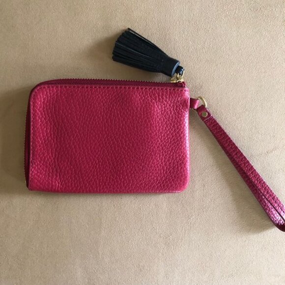 Fossil Red Tara Tassel Wristlet - Picture 2 of 6